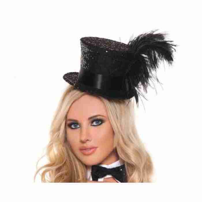 Cocktail Waitress Hat Deluxe Black1