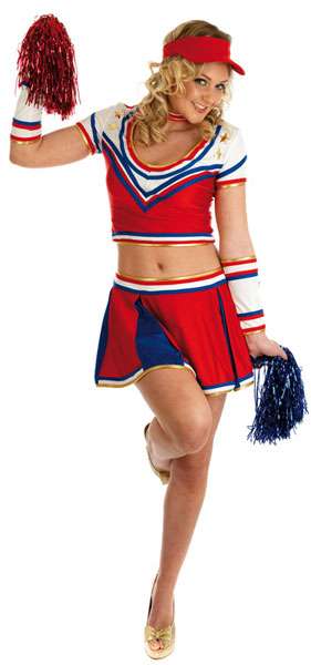 Adult College Cheerleader Women Costume, $39.99