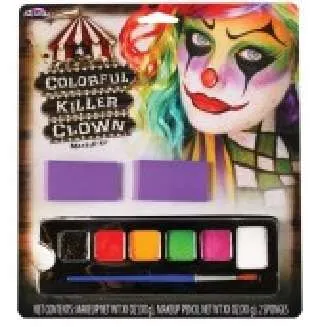 Colorful Killer Clown Make Up 2985A