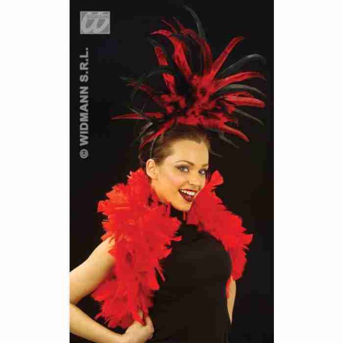 Copacabana Feathered Headbands BlackRed1