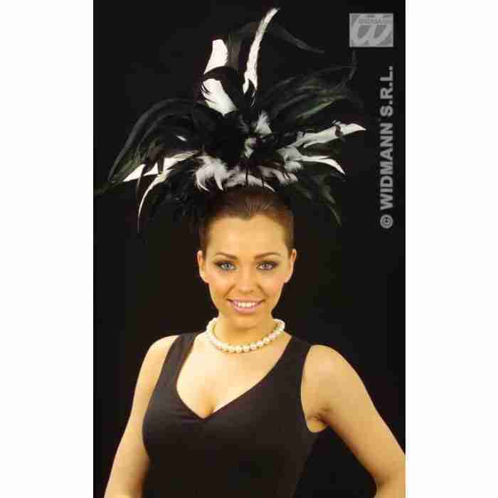 Copacabana Feathered Headbands BlackWhite1