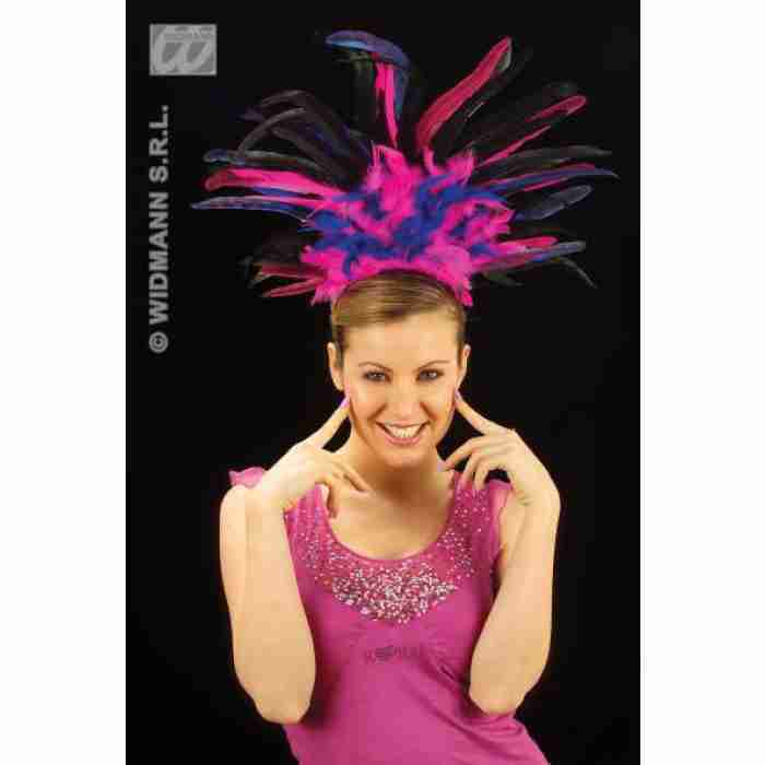 Copacabana Feathered Headbands PinkBlue1