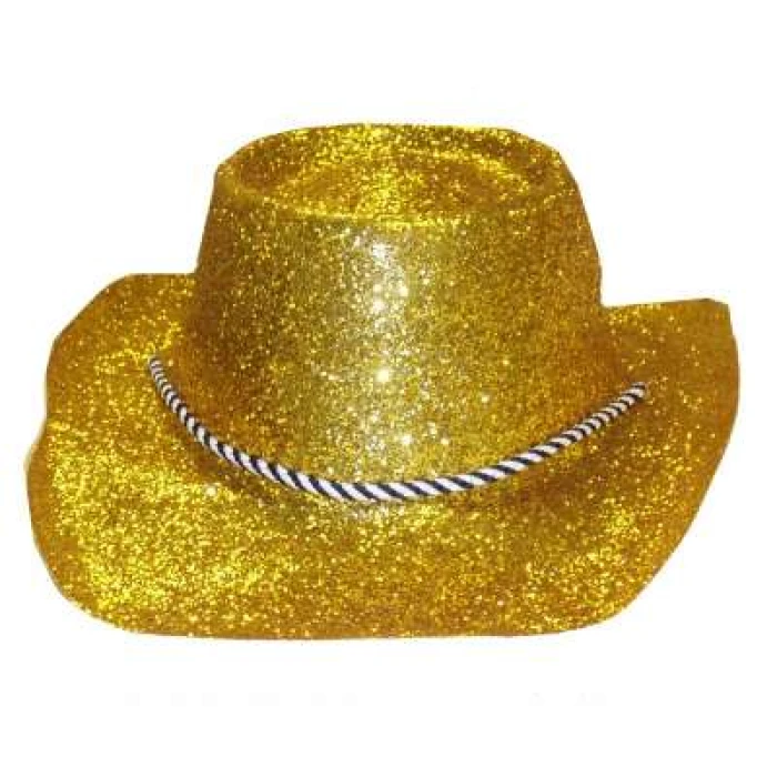 Cowboy Hat Glitter - Gold - Image 1