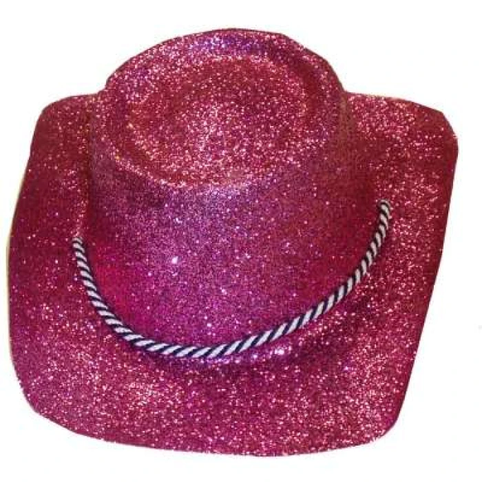 Cowboy Hat Glitter - Pink - Image 1