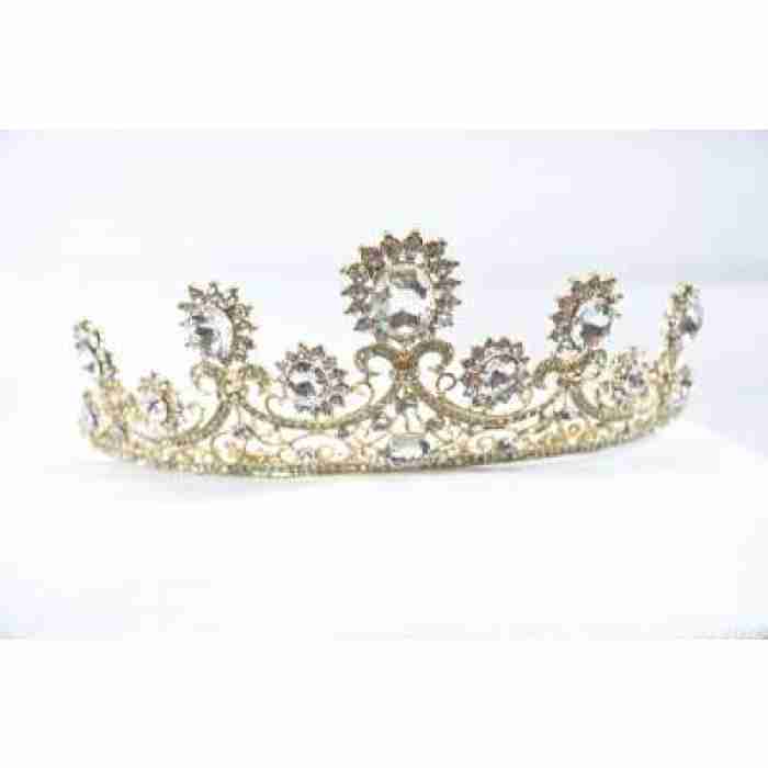 Crown Tiara With Crystals Sun Shaped