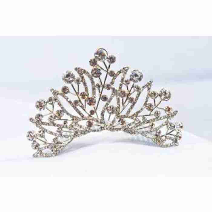 Crown Tiara With Rhinestones Branch Shaped