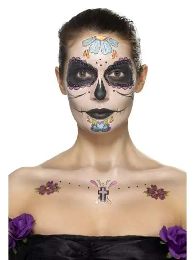 Day Of The Dead Face Tattoo Kit