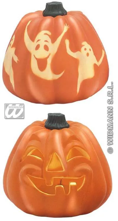 Decorated Pumpkins with Flashing Light