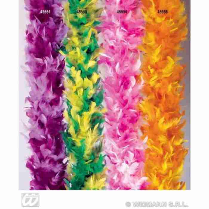 Deluxe Bicolor Feather Boas Yellow and Orange