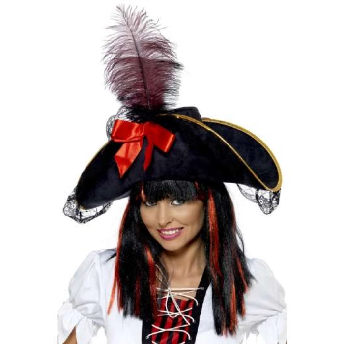Deluxe Pirate Hat-lace trim - Image 1