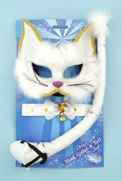 Deluxe Cat Mask, Collar and Tail Set Deluxe Cat Mask, Collar and Tail Set