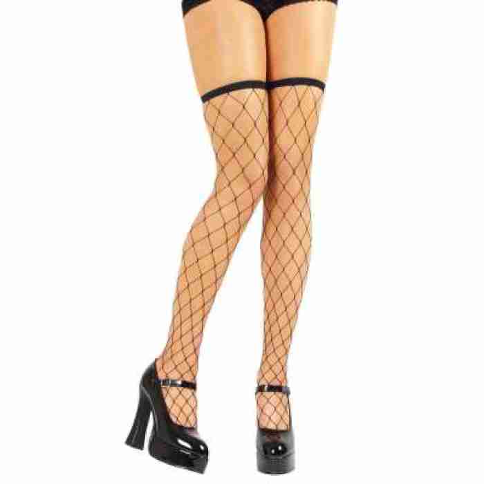 Diamond Thigh Highs Black 2289