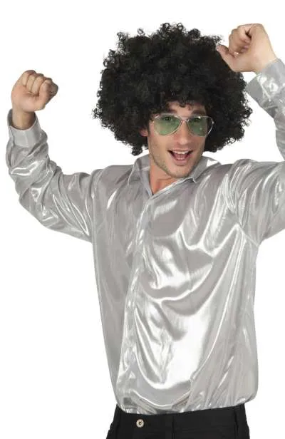 Disco Shirt Shiny Silver