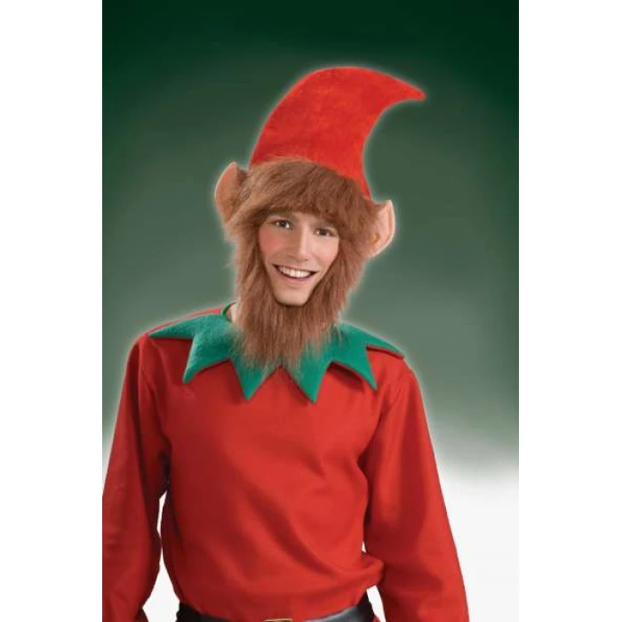Elf Hat w/ Ears, Hair & Beard - Image 1