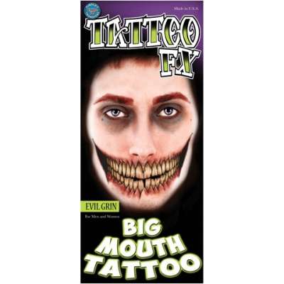 Evil Grin Big Mouth Tattoo TTBM303 img