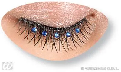 Eyelashes - Black Cross-Over - Blue