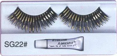 Eyelashes - Black / Gold