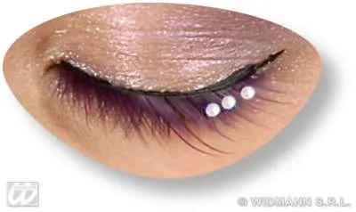 Eyelashes - Black Peaked - White