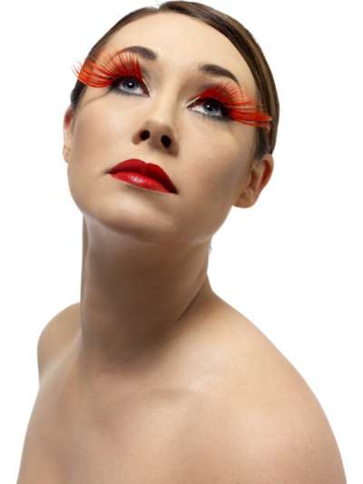 Eyelashes - Red & Diamonte