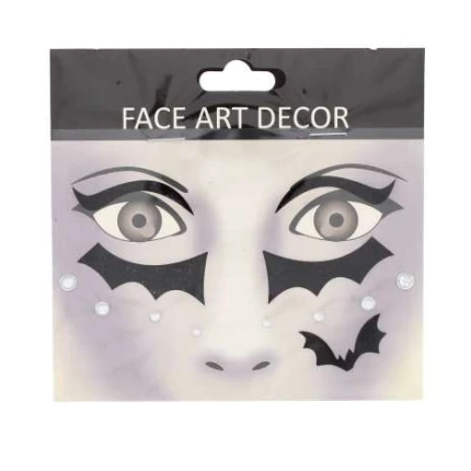 Face Art Sequin Bat Tattoe