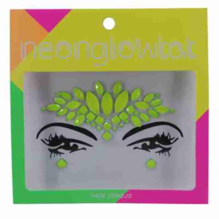 Face Jewels Neon Green Forehead img