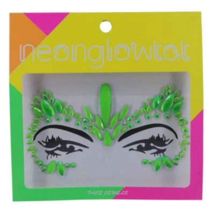 Face Jewels Neon Green - Image 1