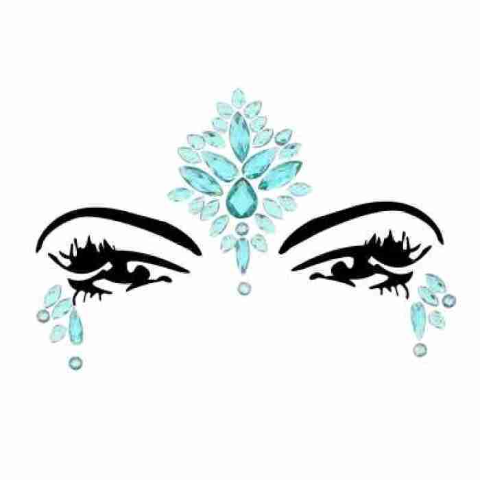 Face and Body Jewels Aqua Sparkly and Magical img