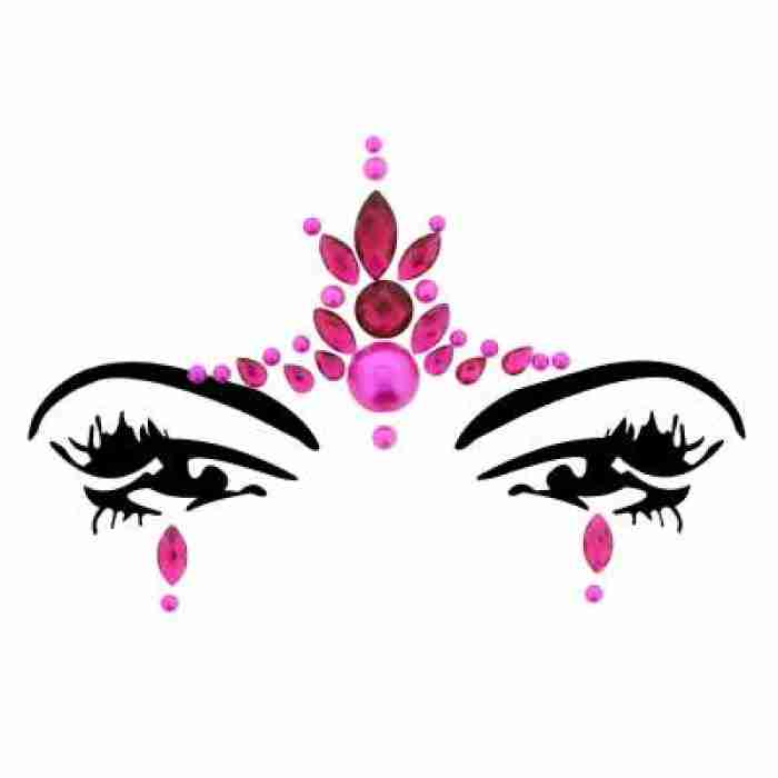 Face and Body Jewels Fushia Pink Festival Makeup img