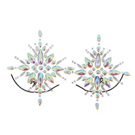 Face and Body Jewels Iridescent Aura - Festival Look