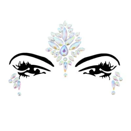 Face and Body Jewels Iridescent Aura - Queens of Festival