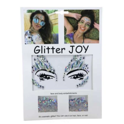 Face and Body Jewels Multi with Glitter
