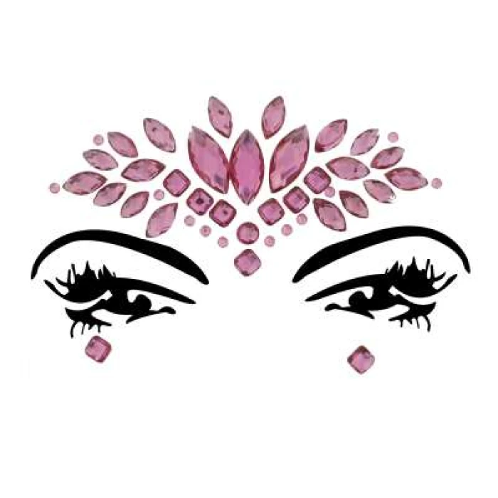 Face and Body Jewels Pink - Add Glitter & Shimmer - Image 1