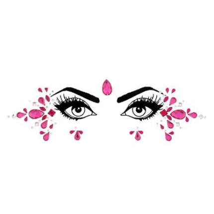 Face and Body Jewels Pink - Mermaid Inspired Appearance
