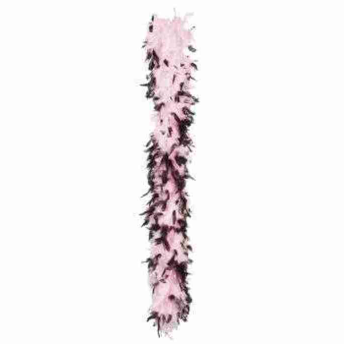 Feather Boa Pink Black