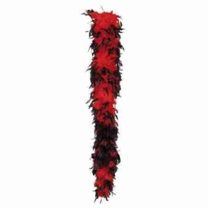 Feather Boa Red Black