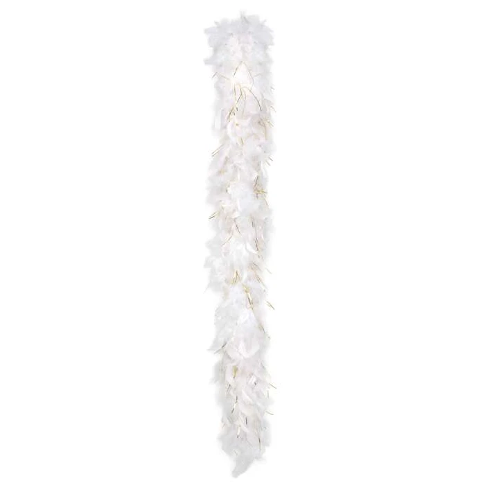 Feather Boa- White with Gold - Image 1