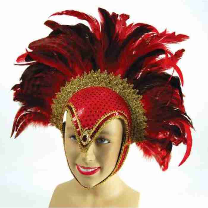 Feather Helmet Red Jewel Plus Plume1