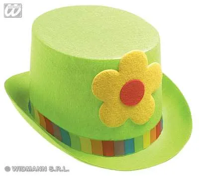 Felt Clown Toppers with Flowers - Green