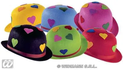 Felt Heart Bowler - Pink