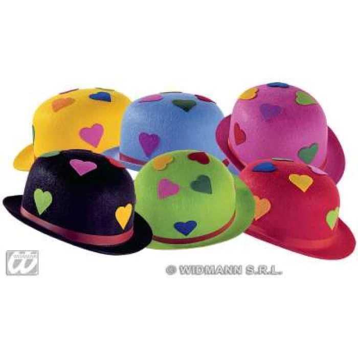 Felt Heart Bowlers - Yellow - Image 1
