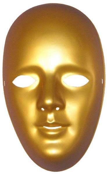 Female Gold Robot Mask 1130B Img