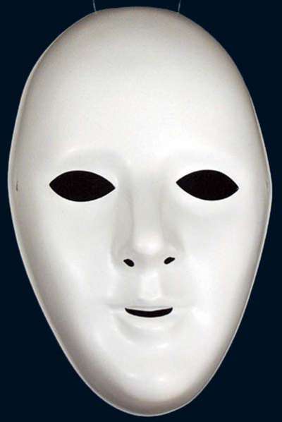 Female White Robot Mask 1140B Img
