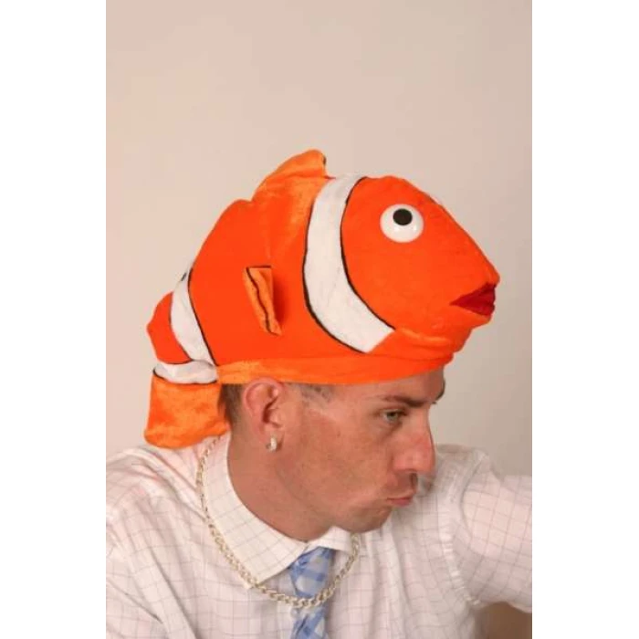 Fish Hat Orange and Black - Image 1