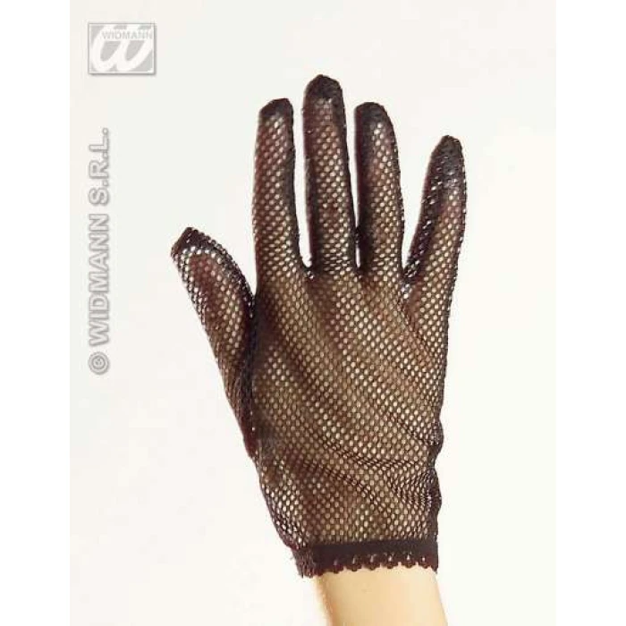 Fishnet Gloves - Black - Image 1