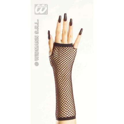 Fishnet Gloves Black Fingerless