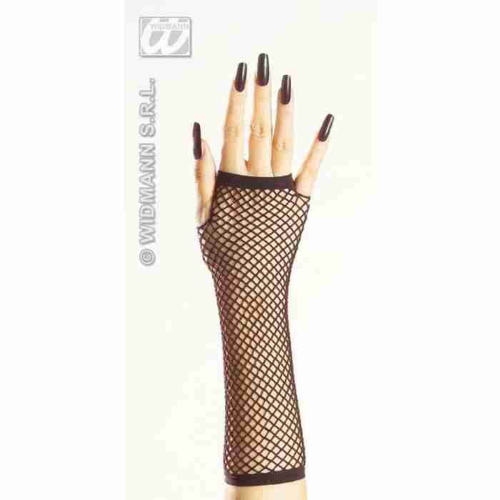 Fishnet Gloves Black Fingerless 1475N a