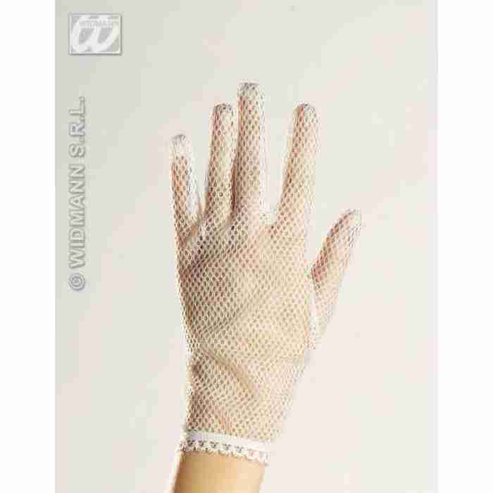 Fishnet Gloves White 1471W a