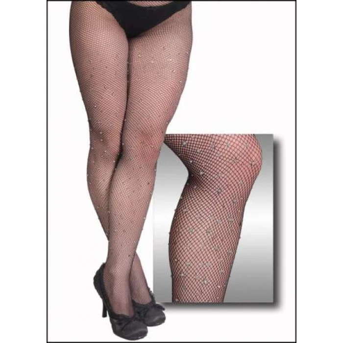 Fishnet Pantyhose with stones - Image 1