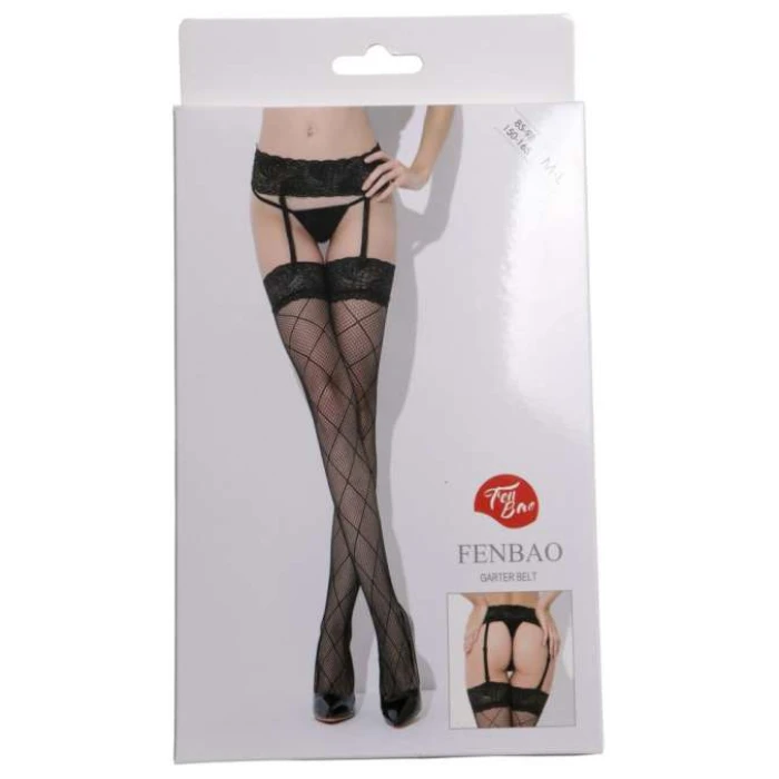 Fishnet Stocking With Garter - Image 1