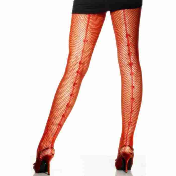 Fishnet Tights Red 26881